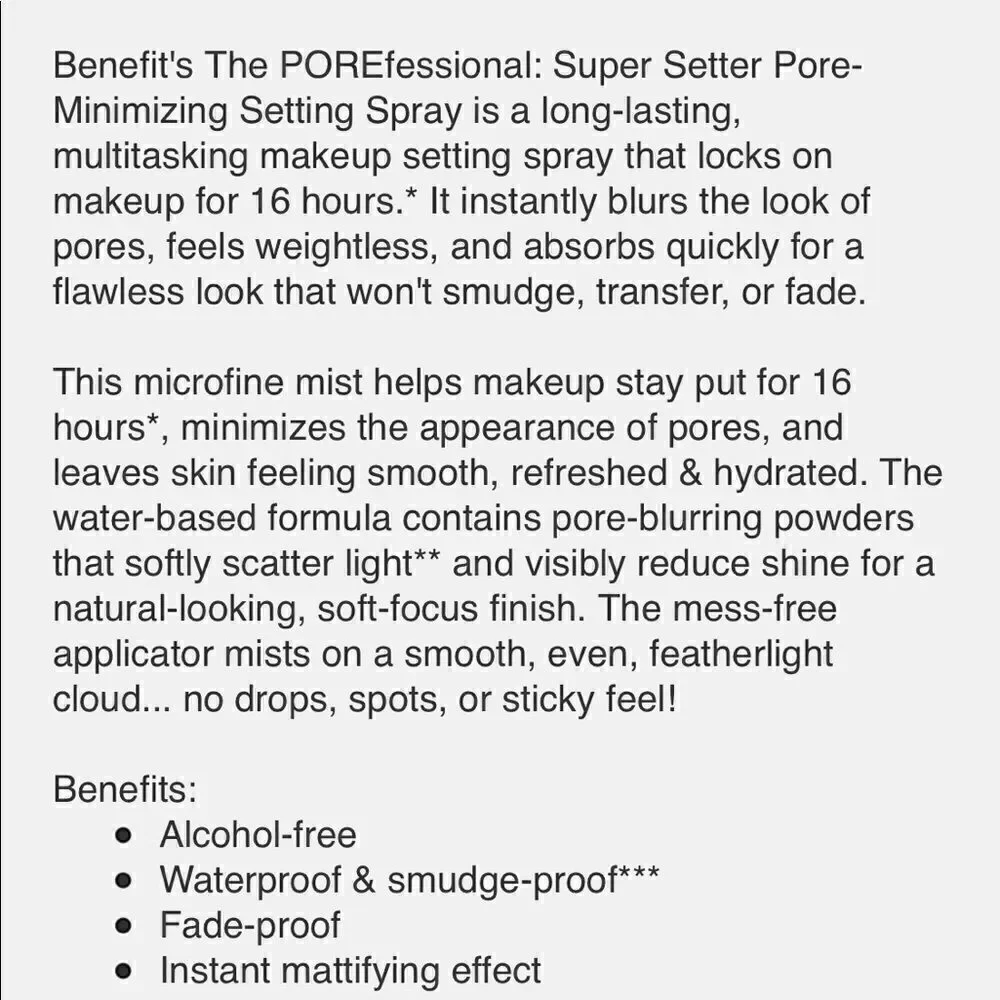 The POREfessional: Super Setter 15ml spray NeW